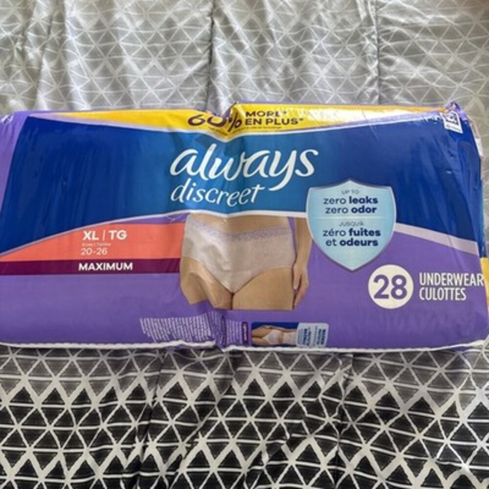 Always Discreet Incontinence Underwear for Women Maximum XL 28 Ct NEW